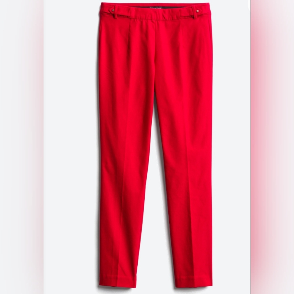 EUC VIOLETS & ROSES Tinsley RED Mid Rise Slim Straight Trouser size 4/27